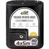 COVALL 4x5m Telone per impieghi medi 110GSM - telo impermeabile per campeggio Tenda resistente ai raggi UV coperture esterne Tetto della piscina Sandbox Barche Camion RV Telo per auto (nero)