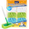 KEEPOW 6 Panni Cattura Polvere per Swiffer Scopa - Panni Riutilizzabili Microfibra Lavapavimenti - Panni Cattura Polvere Pavimenti per Uso da asciutte e da bagnate