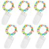 Jsdoin Stringa Luci LED a Batteria, 6 Pezzi Impermeabile 20 LED 2M Mini Lampada a Fili di Rame Bianco Caldo, per Interni ed Esterni, Natalizi, Matrimoni, Feste di Compleanno (Multicolore, 6 Pezzi)