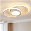 SENQIU Plafoniera LED Soffitto Moderna 42W, Bianco Caldo 3000K, Rotondo