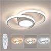 SENQIU Plafoniera LED Soffitto Dimmerabile 3000K-6500K, 40W 4500LM Lampada da Soffitto Moderna con Telecomando, Lampadario Rotondo LED Bianco in Acrilico per Soggiorno, Camera da Letto, Ufficio