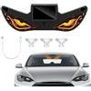 Sidaqi Luce Solare per Occhi da Diavolo per Finestrino Auto Wireless Dinamica Occhi da Demone Luce di Avvertimento USB Ricaricabile Occhi a LED per Auto SUV Camion Furgoni Parabrezza - 1PC