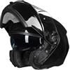 ILM Casco Moto Modulare Doppia Visiera Omologato ECE22.06 Modello 159,Nero Lucido,XL