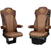PRESTIGE LINE Coprisedili per Camion in MERCEDES ACTROS MP 4 dal 2011, MP 5 dal 2019 Sedile Passeggero, non Molleggiato Marrone - Set coprisedile Resistente, Elegante e Facile da Montare