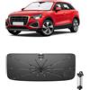 Ruiya 2026 Upgrade Ombrello Parasole Auto Parabrezza Compatibile con Audi Q2 2017-2026, Parasole Anteriore Pieghevole Protezione UV, Accessori Auto Audi Q2