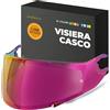 Everalo Visiera Compatibile con Shark Spartan - Spartan 1.2 - Skwal - Skwal 2 - D Skwal - D Skwal 2 - Vz160 - Vz165 (Rosa Candy)