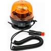 Generic LED Arancione Rotante Lampeggiante Di Emergenza Ambrata Magnetica Calamitata Senza Fili 7 Funzioni Per Auro Camper Trattore Camion Veicoli Agricoli