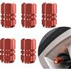 Lahviuu Tappi Valvola per Pneumatici,5pezzi Coperture Antipolvere per Stelo Pneumatico per Auto Tappi Stelo Calvola in Lega di Alluminio Cappucci Parapolvere,per Auto Bici Camion Motociclette(rosso)