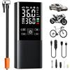 Vexnaro Compressore d'Aria Portatile per Pneumatici, Gonfiatore 150 PSI con Batteria 6000 mAh e 12V DC, Display LED Digitale e Arresto Automatico, Pompa Elettrica per Auto, Moto, Bici, Palloni