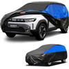 GunHyi Copriauto Gunhyi Impermeabile e Traspirante, Telo per Dacia Duster, Copriauto Nero e Blu, Telo da Garage Completo per Proteggere Dalla Pioggia.