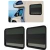 HUOMMGS 2 finestre scorrevoli per camper, 762 x 610 mm, in vetro temperato, per camper, con zanzariera, moderna, per roulotte, camper