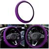 CGEAMDY Coprivolante Auto Universale Diametro 37-38 cm, Coprivolante Elastica del Volante, Microfibra Traspirante in Seta Ghiaccio, Calda in Inverno e Fresca in Rstate, Antiscivolo (Viola1)