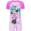 Disney Minnie Mouse Costume da Bagno Ragazza - Tropicale, Rosa, 3-4 Anni