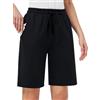MOVE BEYOND Bermuda da Donna con 3 Tasche con Coulisse Pantaloncini Sportivi da Donna da Allenamento Salotto Yoga