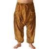 PANASIAM - Pantaloni da Donna in Stile Aladin, in Cotone Slavato, Taglia Unica e Unisex.