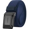 JUKMO Cintura tattica elasticizzata da uomo, militare, da lavoro, escursionismo, 3,8 cm, in nylon elastico, a cricchetto a sgancio rapido, Blu, Medium-for Waist 36-42(Length 49)