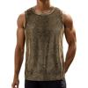FEOYA Canottiera da uomo con paillettes lucide, morbida, senza maniche, aderente, estiva, con glitter, per palestra, allenamento, corsa, sport