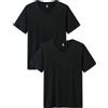 LAPASA Pacco da 2 T-Shirt Uomo Pacco da 2 Micromodal Maglietta Intima Collo a V Canottiera a Maniche Corte Regular Fit M08