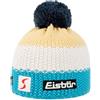 Eisbär Berretto Beanie Star Skipool Kids Bambini - Made in Austria da Sci Bambino con Pompon Fodera, Fodera Inverno Autunno/Inverno - Taglia Unica Blu-Giallo