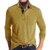 INGORINA Polo da uomo casual classica a maniche corte/lunghe con colletto con bottoni in cotone magliette da golf top con tasca