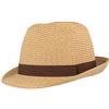 Hut Breiter Breiter Cappello di paglia Trilby, cappello estivo Pork Pie, cappello da sole 100% carta stropicciabile, set colorato delicato sulla pelle e confortevole