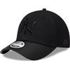 New Era 9Forty NY Yankees - Berretto da donna in similpelle, Nero , Taglia unica