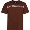 Superdry Maglietta da Uomo Code Cl Linear Loose Tee Rock Brown M
