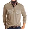 INGORINA Polo personalizzate per gli uomini Casual Manica corta/lunga T-shirt personalizzata T-shirt da golf personalizzata con tasche, Albicocca Manica Lunga, M
