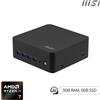 MSI Cubi Z AI 8M AMD Ryzen 7 8845HS Barebone 0.9L sized PC Nero SoC 3,8 GHz Altoparlanti incorporati [CUBI 8M-006BEU] SENZA SISTEMA OPERATIVO