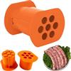 WQNNQW Cevapcici Pressa,Hot-Dog-Presse - Set manuale a caldo e salsiccia, 7 fori, utensili da cucina fai da te, macchina a caldo con estrusore a strisce di carne (arancione)