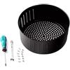 ComfyHarbor Cestello di ricambio per friggitrice ad aria di dimensioni standard, volumi da 2,6 e 3,5 l, struttura in ferro ottimizzata per la gestione del flusso d'aria (2,6 L)