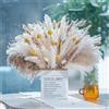 Desdira 115 pezzi di erba di pampa naturale essiccata per la decorazione boho di casa, bouquet di fiori secchi misti per matrimoni e feste, composizioni floreali di pampa, decorazione rustica di fattoria