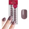 DOONAILS® Set di 30 unghie finte in gel morbido a pressione, Silent Night Mauve, Square Short Mauve, da incollare, Full Cover Fake Nails, qualità da salone