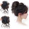SSyang Coda Finta Capelli, Chignon Finto per Capelli, Capelli Finti con Claw, Extension Ponytail di Cavallo, Ondulati Coda di Cavallo, per Donna (Marrone Nero)