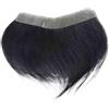 2WFYJNITP Sistema di sostituzione Parrucchino for capelli umani Pelle sottile Base in PU Fronte Patch Protesi capillare da uomo Della Base(Natural Black)