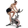 Formill Cyclette per interni Volano da 10 kg Spin Bike silenzioso con trasmissione a cinghia con resistenza regolabile e display LCD per allenamento cardio a casa