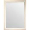 NONE Specchio rettangolare 50x70 cm con luce da parete, cornice in legno naturale, stile nordico per soggiorno - Marcodecor