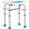 HOMCOM Sgabello da doccia HOMCOM, sedile per doccia per anziani e disabili - seduta imbottita e regolabile, antiscivolo, in alluminio, portata massima. kg blu