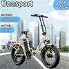 ONESPORT Bicicletta Elettrica per Adulti ONESPORT OT16 MAX 500W 48V18Ah Batteria Bici Elettrica da Città per Pendolari Pneumatici Fat da 20*4.0 Pollici Bici Elettrica da Città