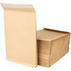 druck.de 25 sacchetti pieghevoli E4 con 4 cm, spessore del materiale 140 g/m², strisce adesive, imballaggio per spedizione, sacchetto marrone