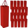 xocome Sacchetti regalo per vino, confezione da 20 sacchetti di carta per vino, ideali per feste di compleanno, Natale, matrimoni, banchetti, con manici, per bottiglie di vino, colore rosso.