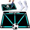 YUJUVI Tappetino da Allenamento per Calcio Tappetino Allenamento Con Calze Set 90x60cm Tappetino da Antiscivolo Accessori Allenamento per Allenamento
