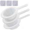 DAVIDJAMESCLARKE 3 colino da cucina in plastica, a maglia fine, con manico, adatto per filtrare yogurt, vino lattico e miele, rete 100/200/400