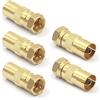 VCE Connettore IEC F Maschio a IEC Femmina Connettore Antenna SAT Adattatore per Cavo Coassiale Dorati 5 Pezzi