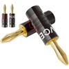 VCELINK 4mm Connettori a Banana, Placcate in oro 24K Connettori Banane Hifi a Doppia Vite per Fili da 12-18 AWG, Piastra a muro, Amplificatore, Home Theater, 4 Pezzie