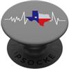 American Designs LOVE USA Bandiera del battito cardiaco del Texas PopSockets PopGrip Adesivo