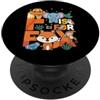 Zoo Day Wildlife Safari Squad Kids Jungl F Is For Fox Zoo Animals Zoo Trip Giornata dello zoo nella giungla PopSockets PopGrip Adesivo