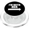 I'm with him Sono con lei PopSockets PopGrip per MagSafe