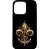 Club Fleur-De-Lys Custodia per iPhone 15 Pro Max Corda nautica Fleur De Lis Scroll Araldico Francese Emblema