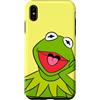 Disney Custodia per iPhone XS Max Disney The Muppets Kermit the Frog Big Face Yellow